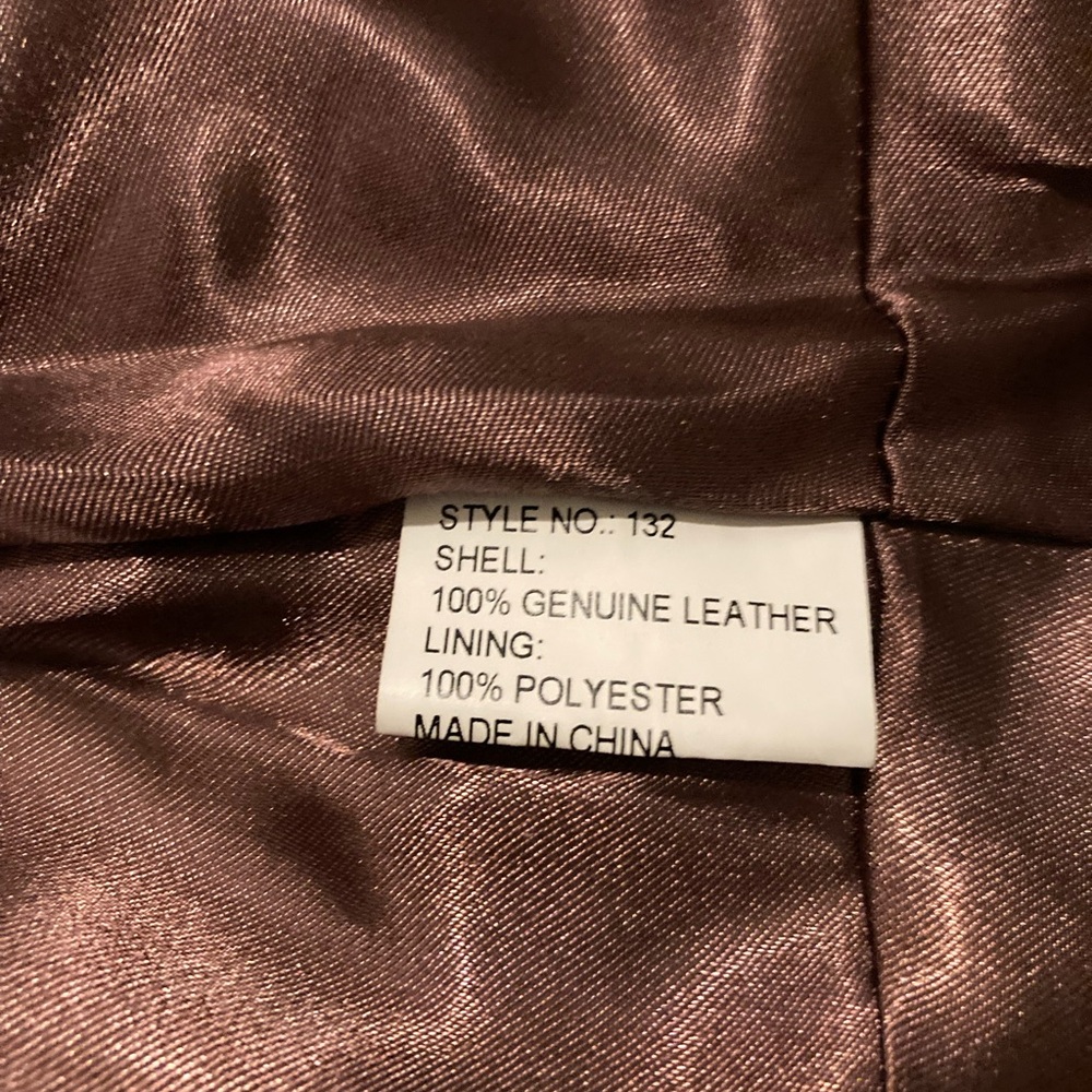 CAbi Chocolate Brown Leather Vest with full polyester lining - Picture 4 of 4